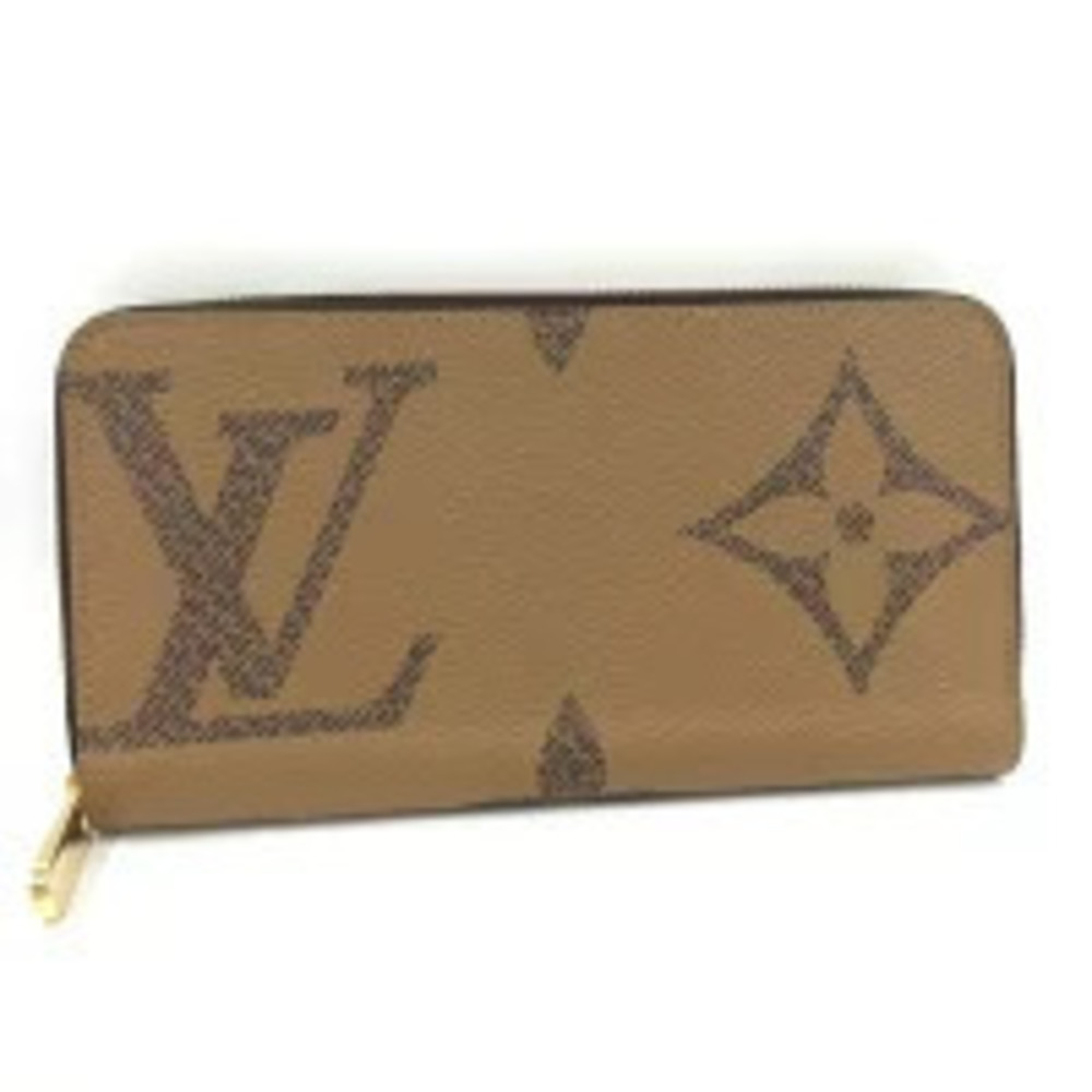 LOUIS VUITTON Zippy Wallet Round Zipper Long Monogram Giant Reverse